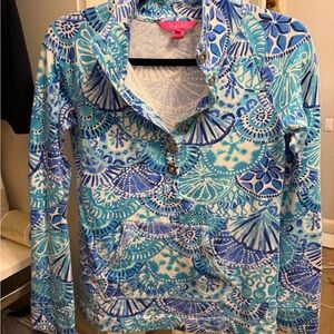 Lilly Pulitzer Blue and White Patterned Sweater